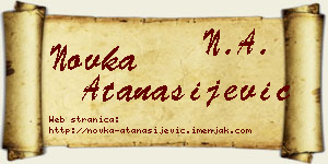Novka Atanasijević vizit kartica